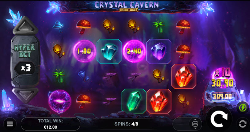 Crystal Cavern Mini-Max free spins