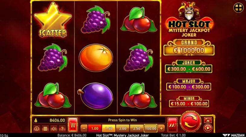 Hot Slot: Mystery Jackpot Joker jogabilidade