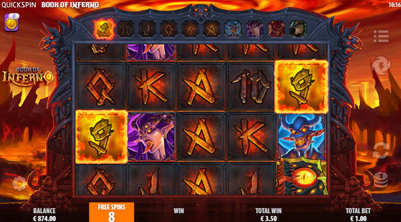 Book of Inferno free spins