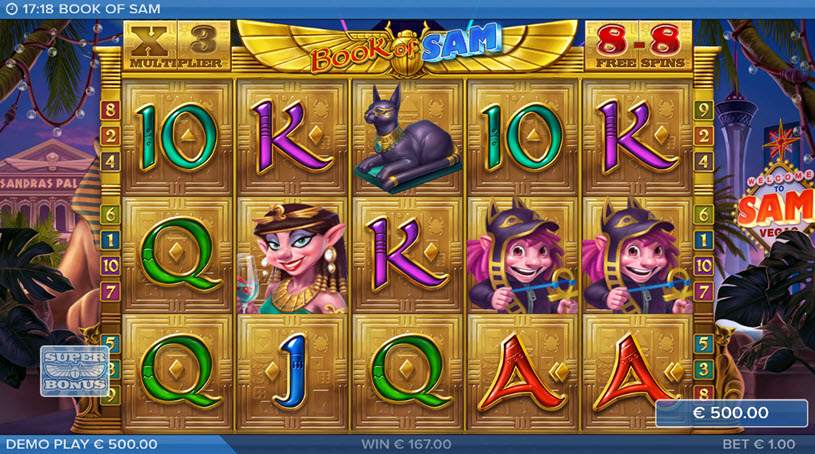 Book of Sam free spins