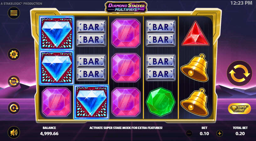 Diamond Stacker Multipays gameplay