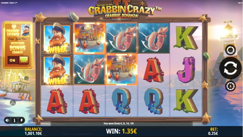 Crabbin’ Crazy 2 Crabbin’ Bonanza! tragamonedas jugabilidad