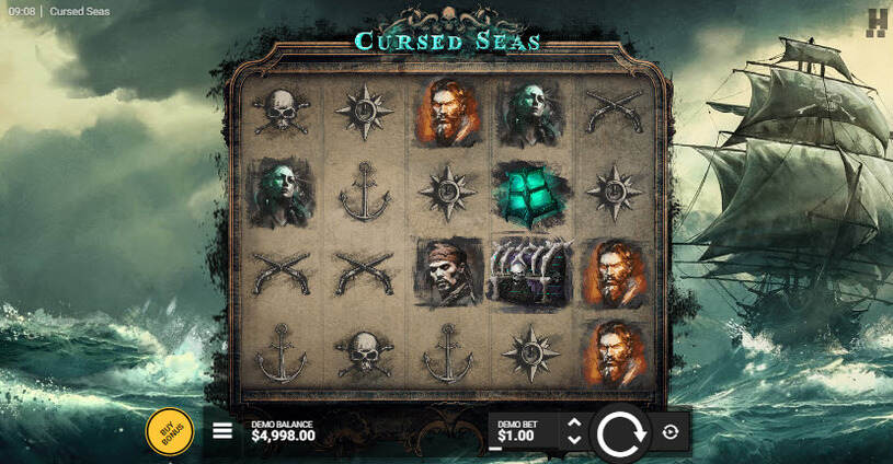 Cursed Seas caça-níqueis jogabilidade
