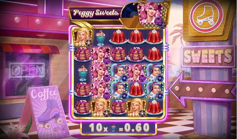 Peggy Sweets pokie gameplay
